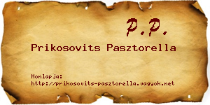 Prikosovits Pasztorella névjegykártya